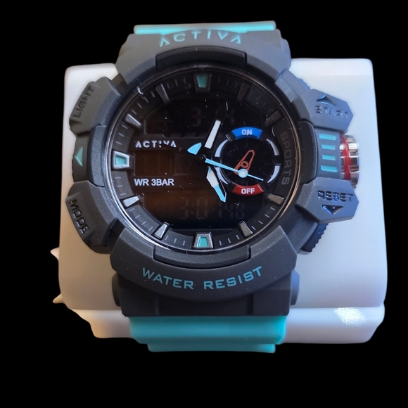 Ativa Other - Ativa Teal and Black Digital-Analog Sport Watch